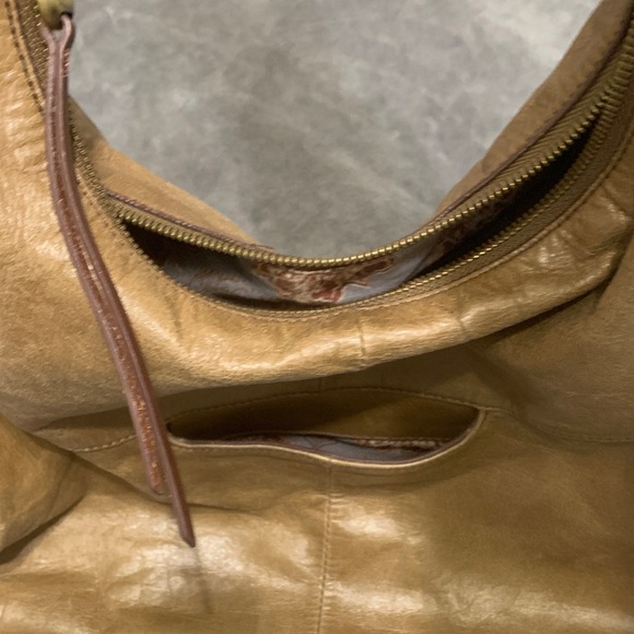 HOBO Gold Leather Hobo Bag - Picture 5 of 9